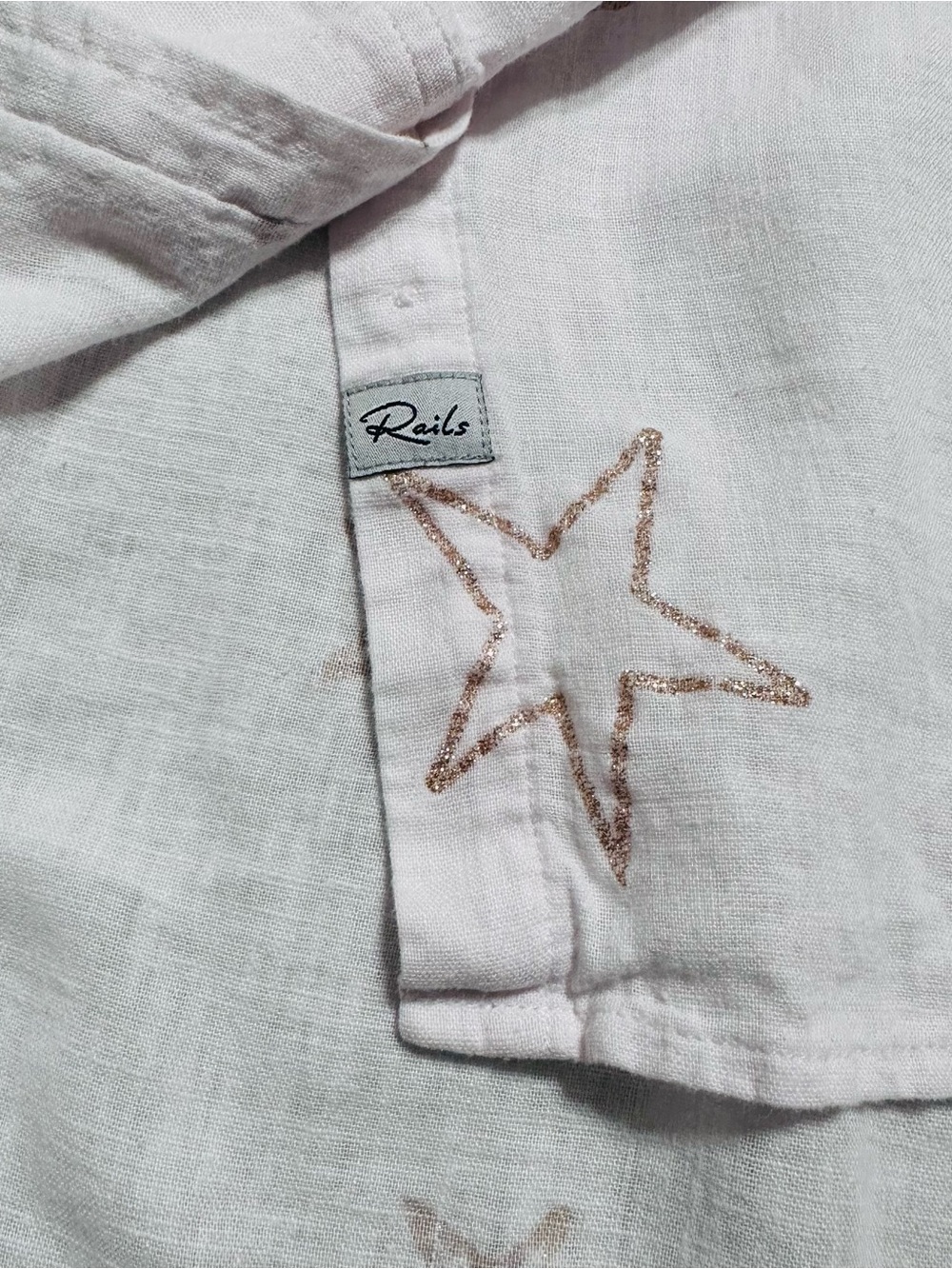 RAILS Women's Charli Starstruck
Button Down Shirt Linen Blend Sz.M
Whimsy Preppy - Picture 5 of 9